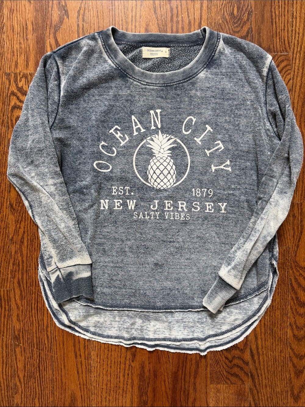 Ocean Drive Ocean City NJ Salty Vibes  Pineapple tunic Sweatshirt